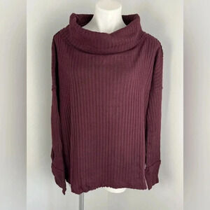 FREE PEOPLE JUICY LONG SLEEVE COWL NECK TOP